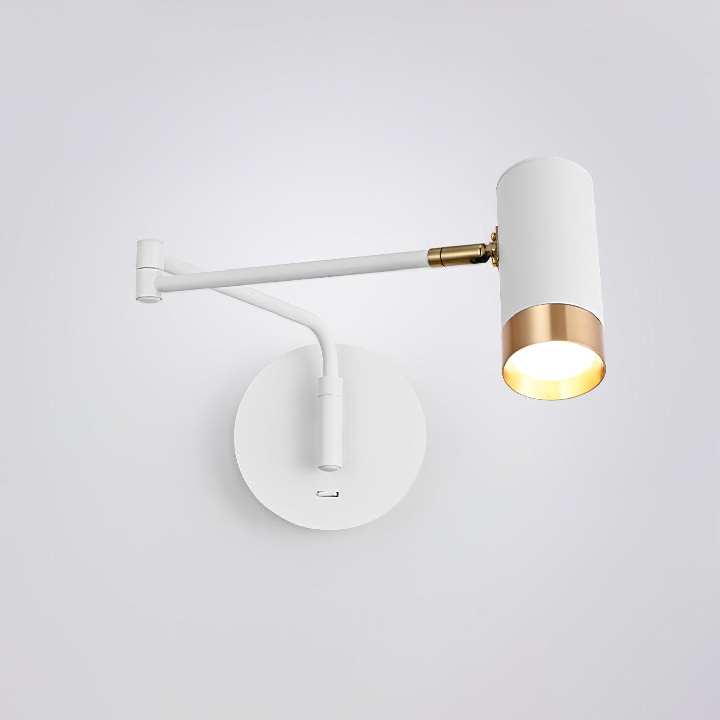 Ridge Arm Wall Lamp — Adjustable Swing Arm, Pivoting Shade