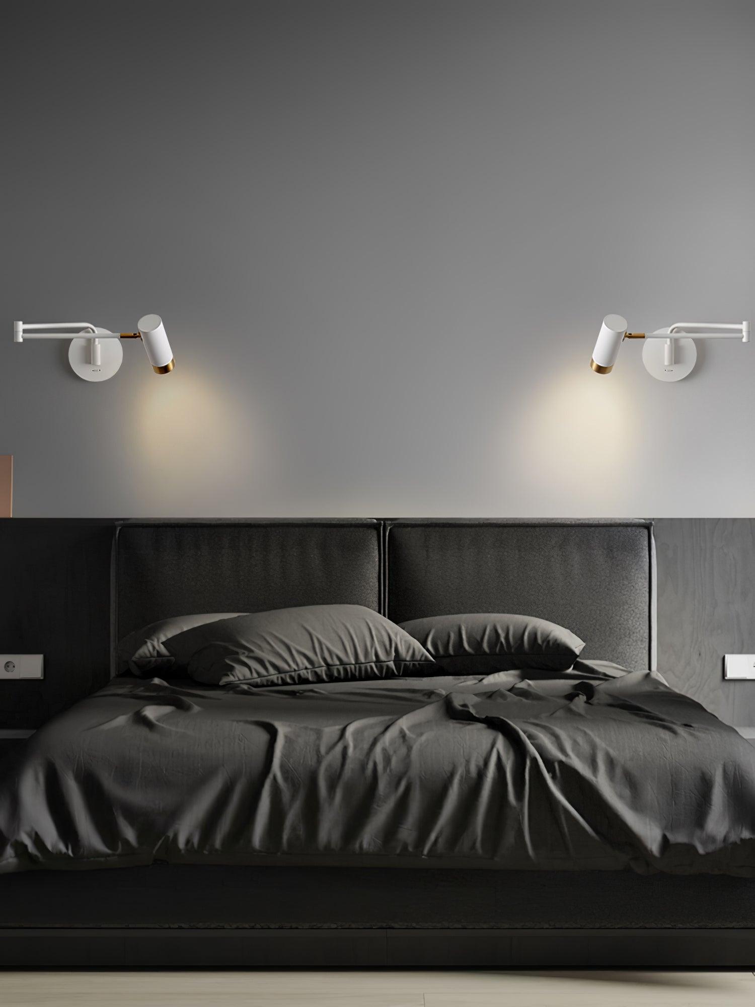 Ridge Arm Wall Lamp — Adjustable Swing Arm, Pivoting Shade