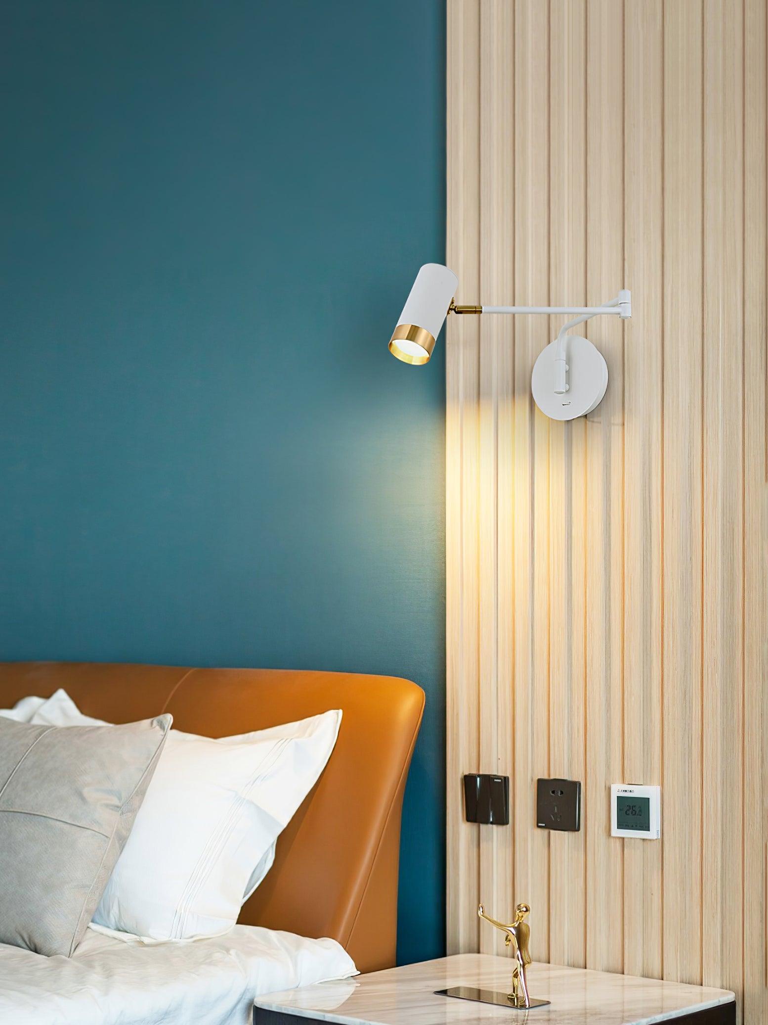 Ridge Arm Wall Lamp — Adjustable Swing Arm, Pivoting Shade