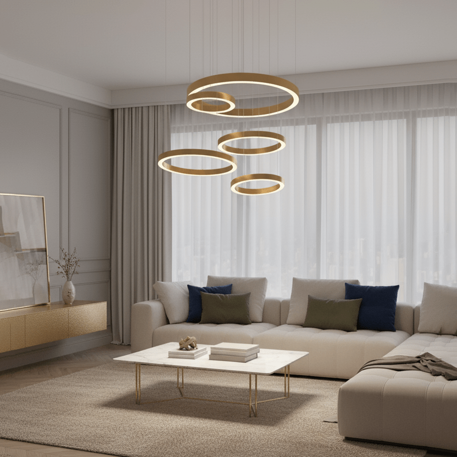 مصباح معلق دائري LED بتصميم سلس