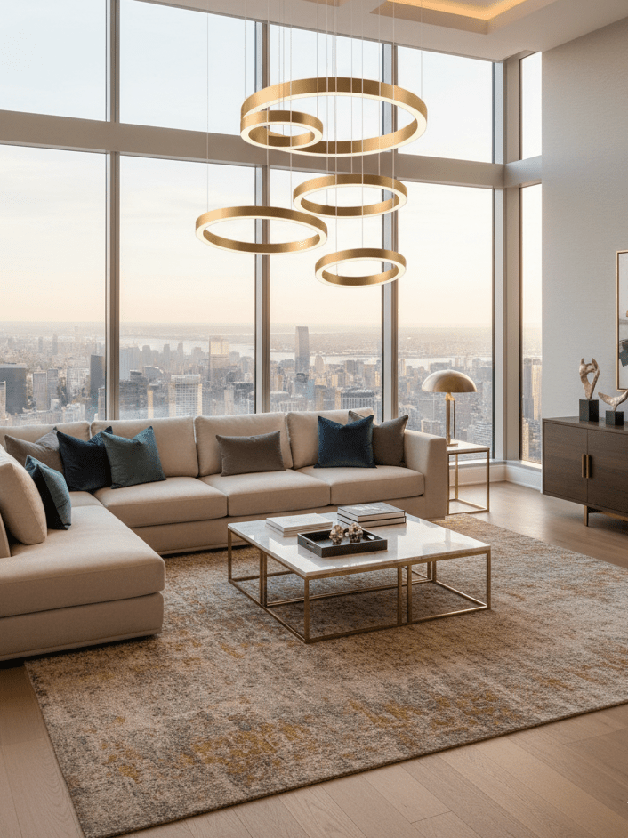 مصباح معلق دائري LED بتصميم سلس
