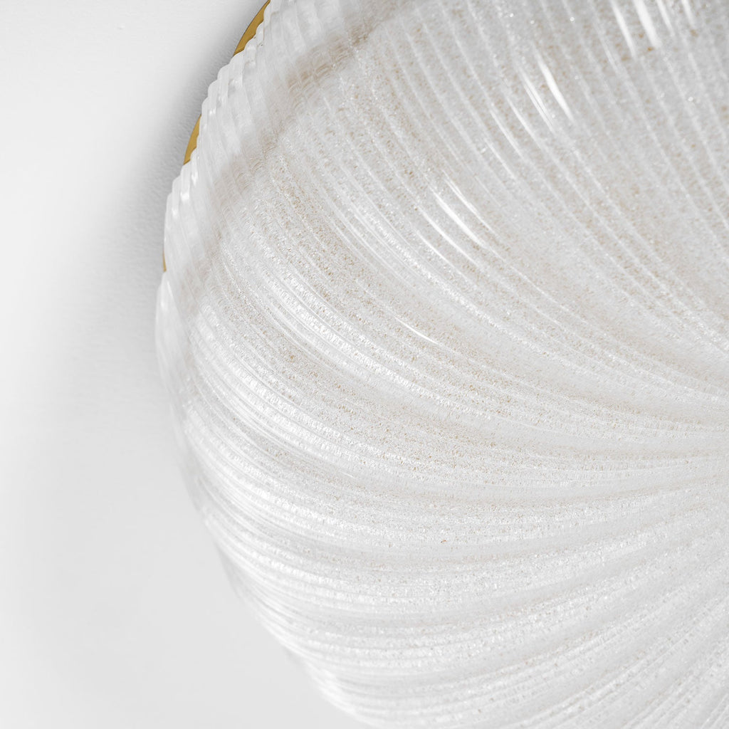 Candeeiro de teto Ripple — Abajur de vidro fosco cor de areia
