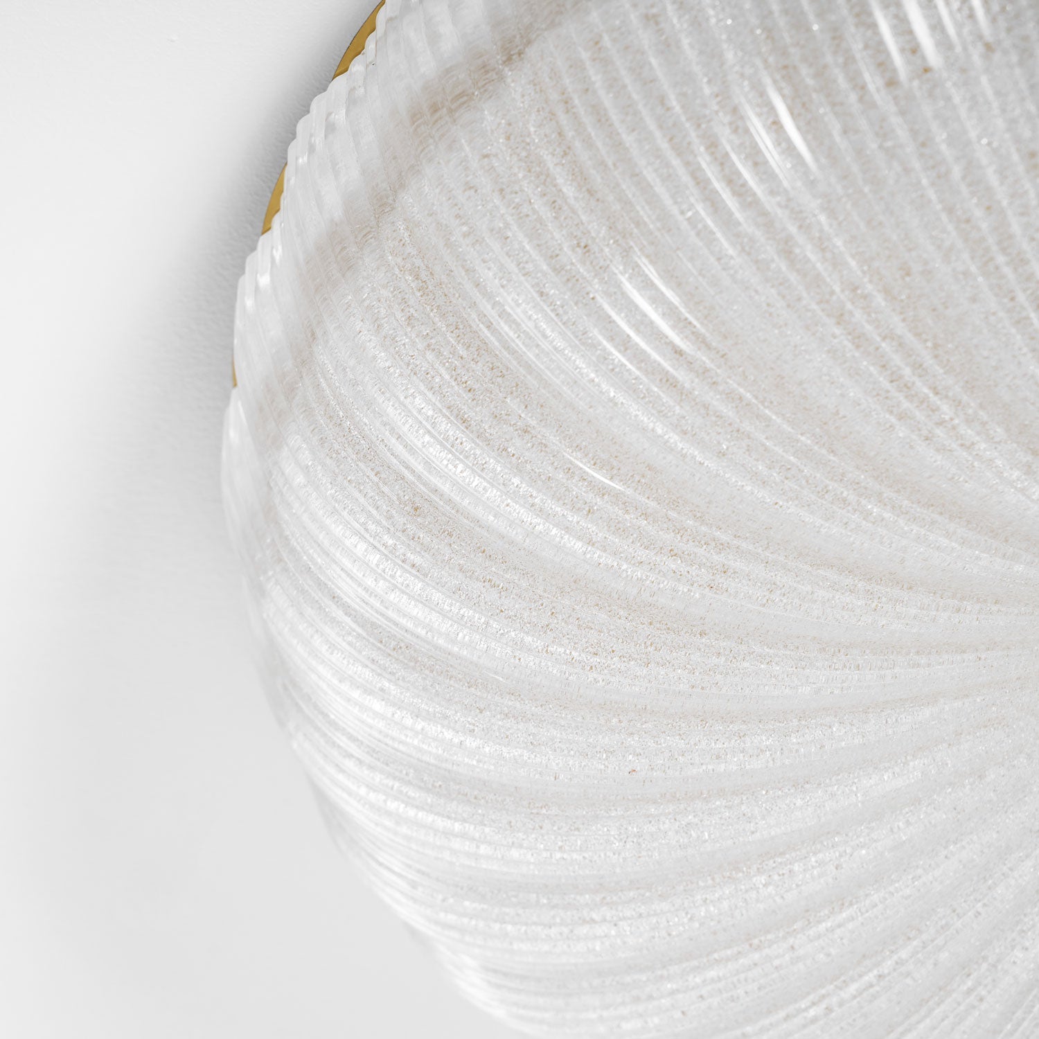 Candeeiro de teto Ripple — Abajur de vidro fosco cor de areia