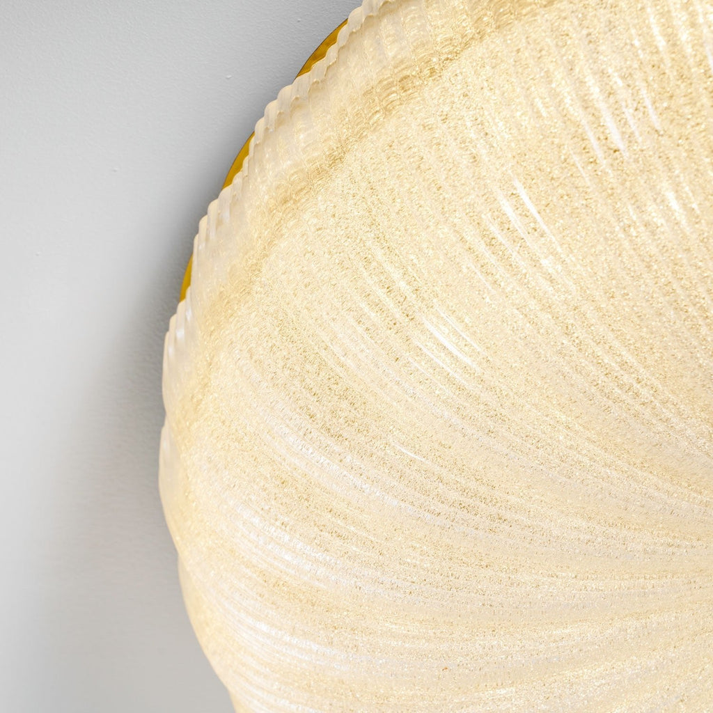 Candeeiro de teto Ripple — Abajur de vidro fosco cor de areia