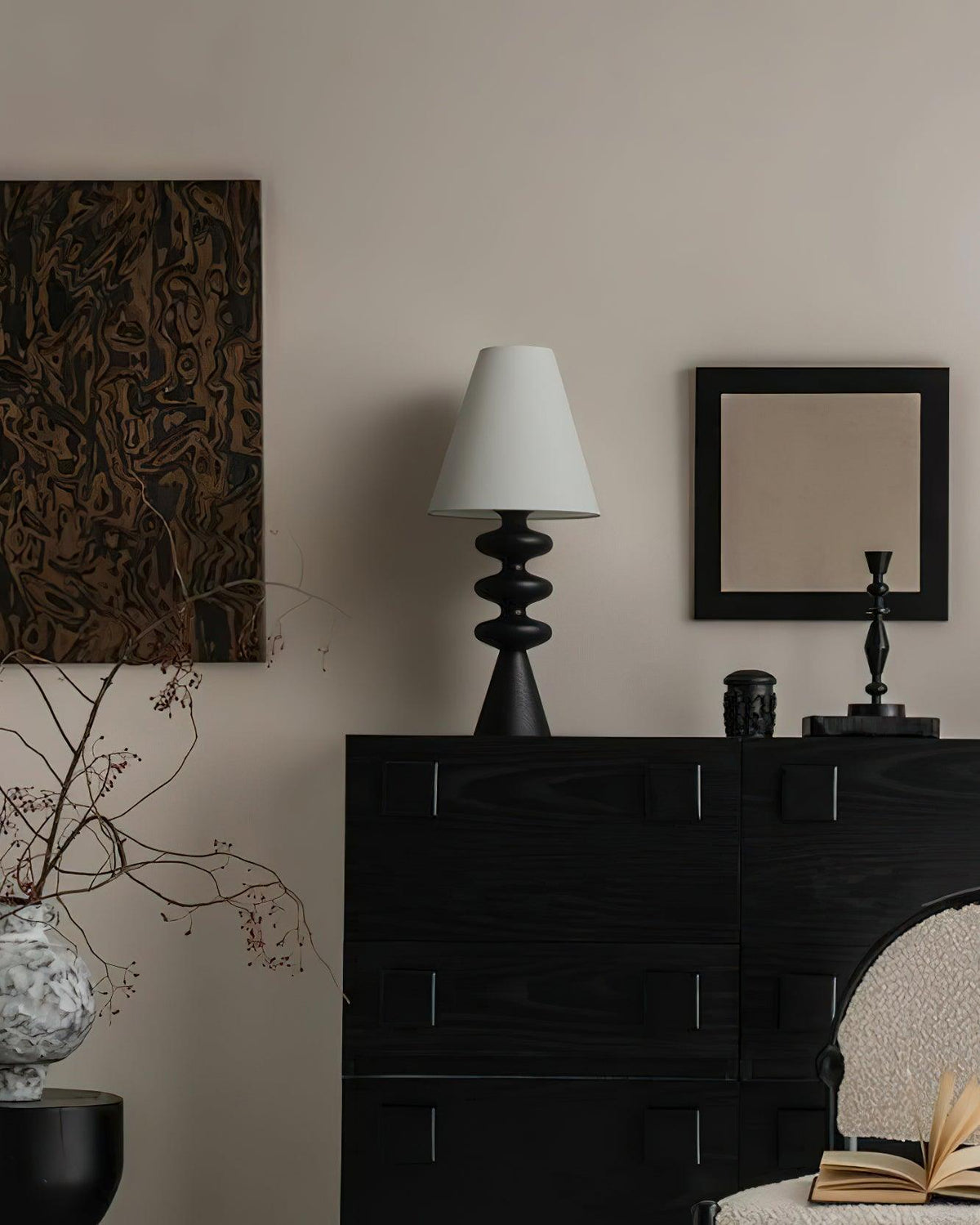 Επιτραπέζιο φωτιστικό Ripple Wood — Γλυπτικός τοξωτός σχεδιασμός