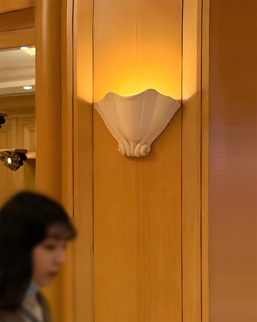 Ysola fehér gipsz fali lámpa — beépített LED, meleg fehér 3000K, 37×21 cm