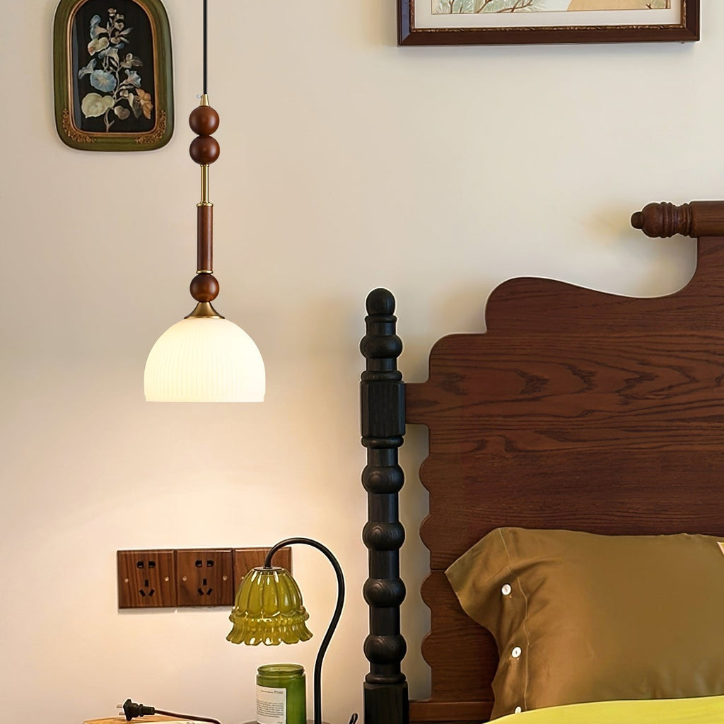 Valente római függeszték fa, sárgaréz és üveg anyagból