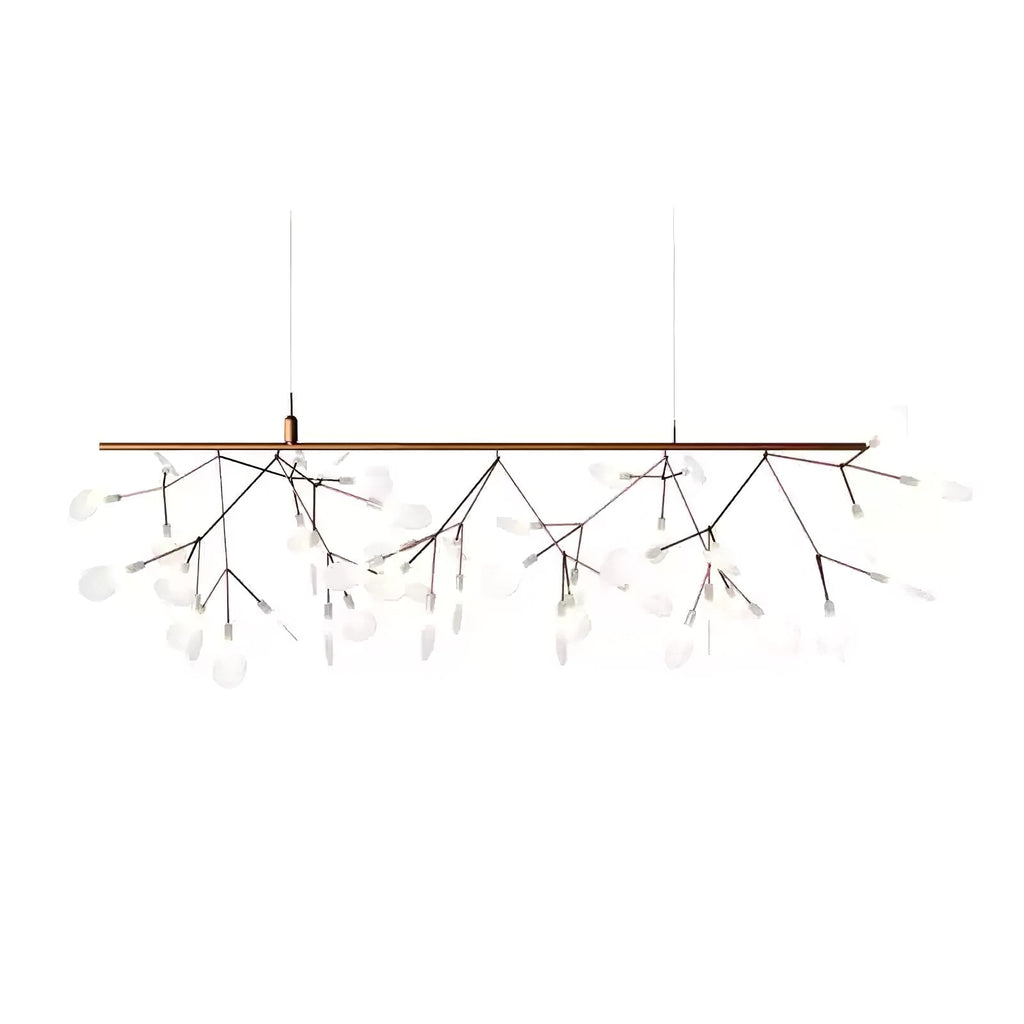 Rose Gold Firefly LED Chandelier — Repositionable Sculptural Branches
