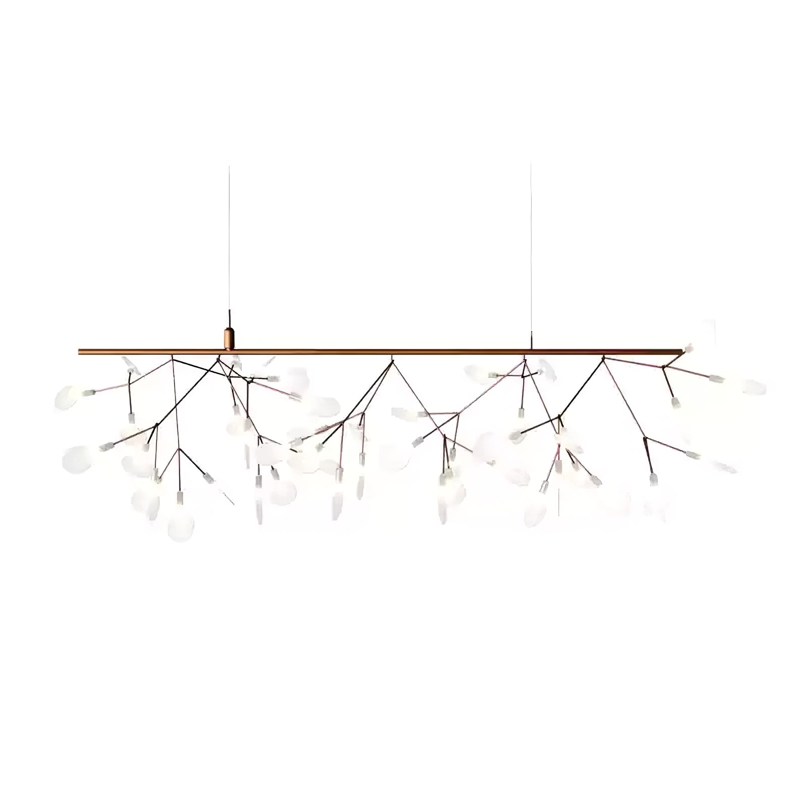 Rose Gold Firefly LED Chandelier — Repositionable Sculptural Branches