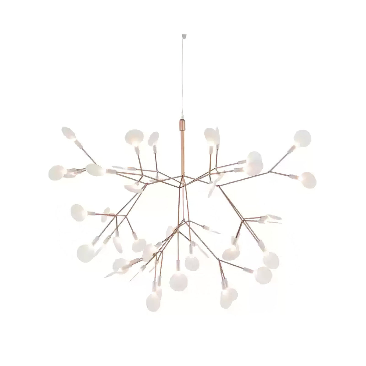 Rose Gold Firefly LED Chandelier — Repositionable Sculptural Branches