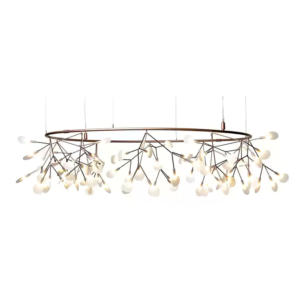 Rose Gold Firefly LED Chandelier — Repositionable Sculptural Branches