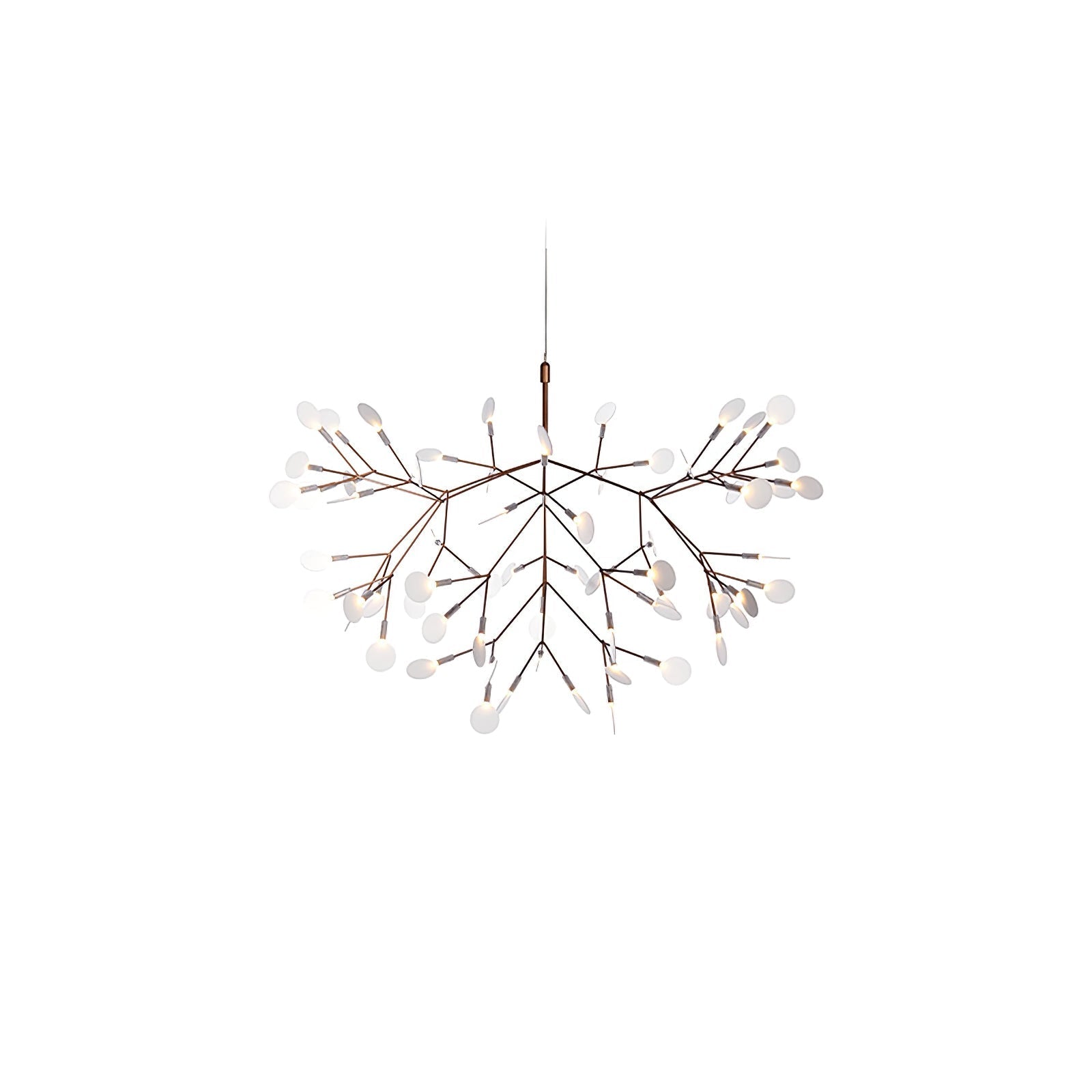 Rose Gold Firefly LED Chandelier — Repositionable Sculptural Branches
