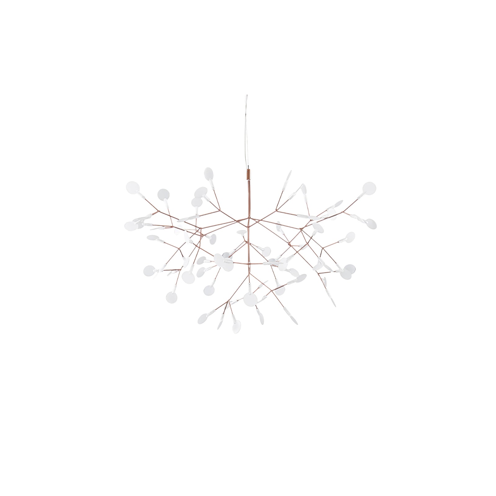 Rose Gold Firefly LED Chandelier — Repositionable Sculptural Branches