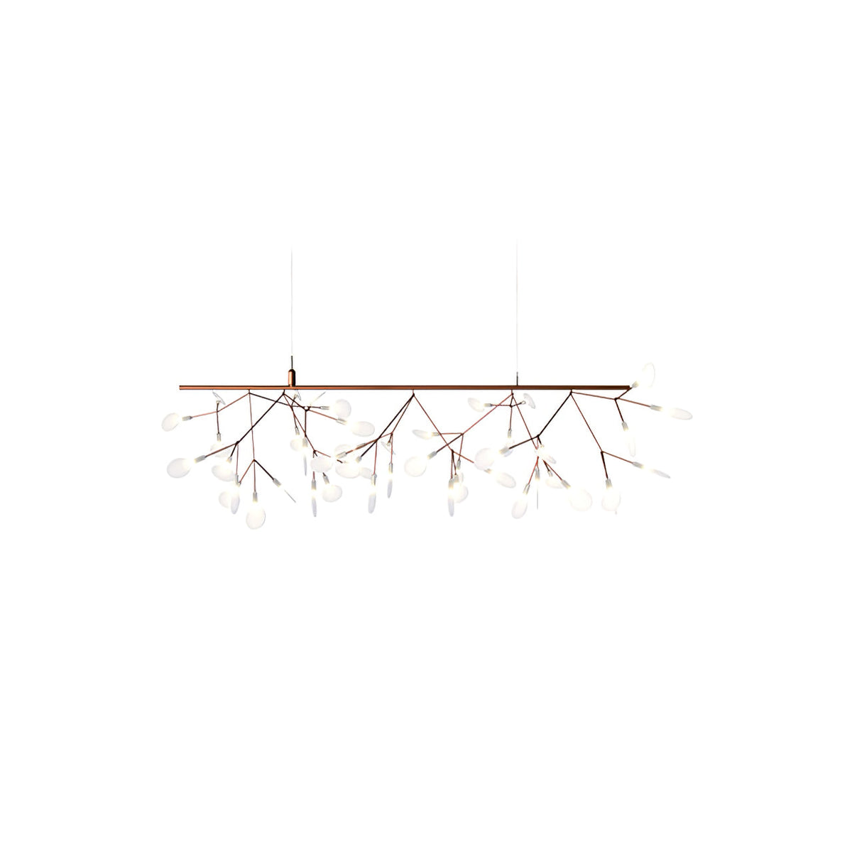 Rose Gold Firefly LED Chandelier — Repositionable Sculptural Branches