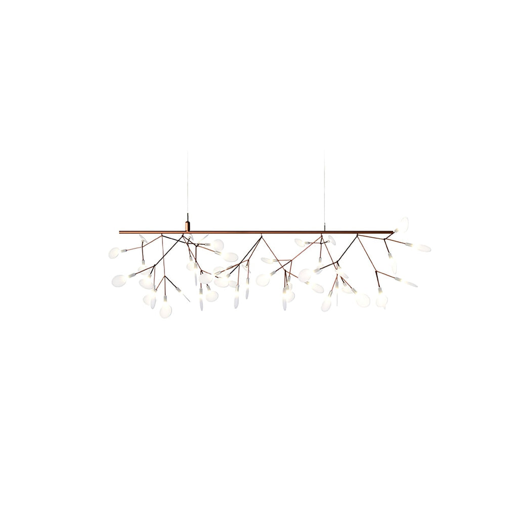 Rose Gold Firefly LED Chandelier — Repositionable Sculptural Branches