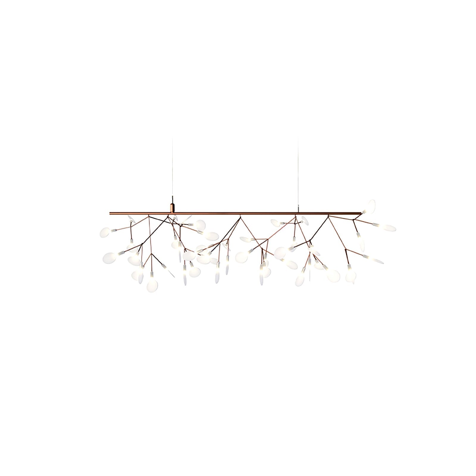Rose Gold Firefly LED Chandelier — Repositionable Sculptural Branches