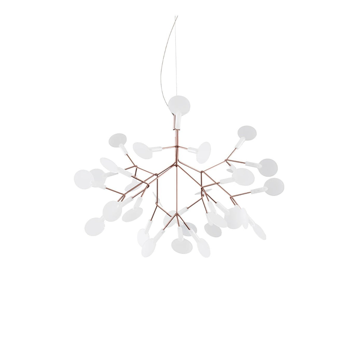 Rose Gold Firefly LED Chandelier — Repositionable Sculptural Branches