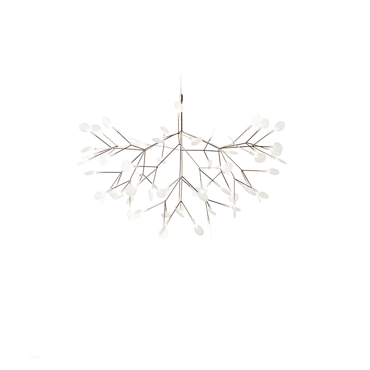 Rose Gold Firefly LED Chandelier — Repositionable Sculptural Branches