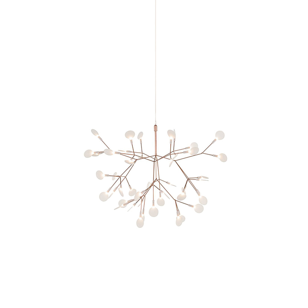 Rose Gold Firefly LED Chandelier — Repositionable Sculptural Branches