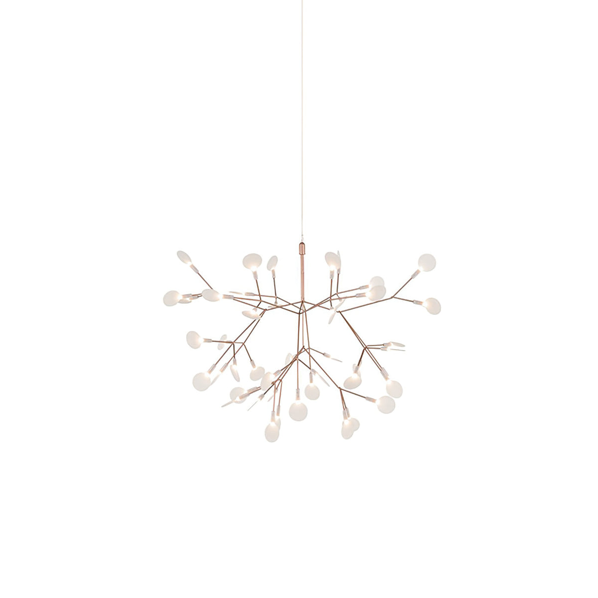 Rose Gold Firefly LED Chandelier — Repositionable Sculptural Branches