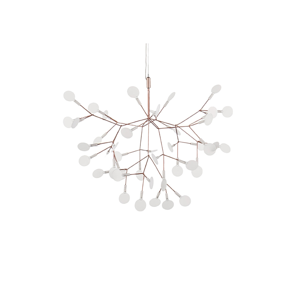Rose Gold Firefly LED Chandelier — Repositionable Sculptural Branches