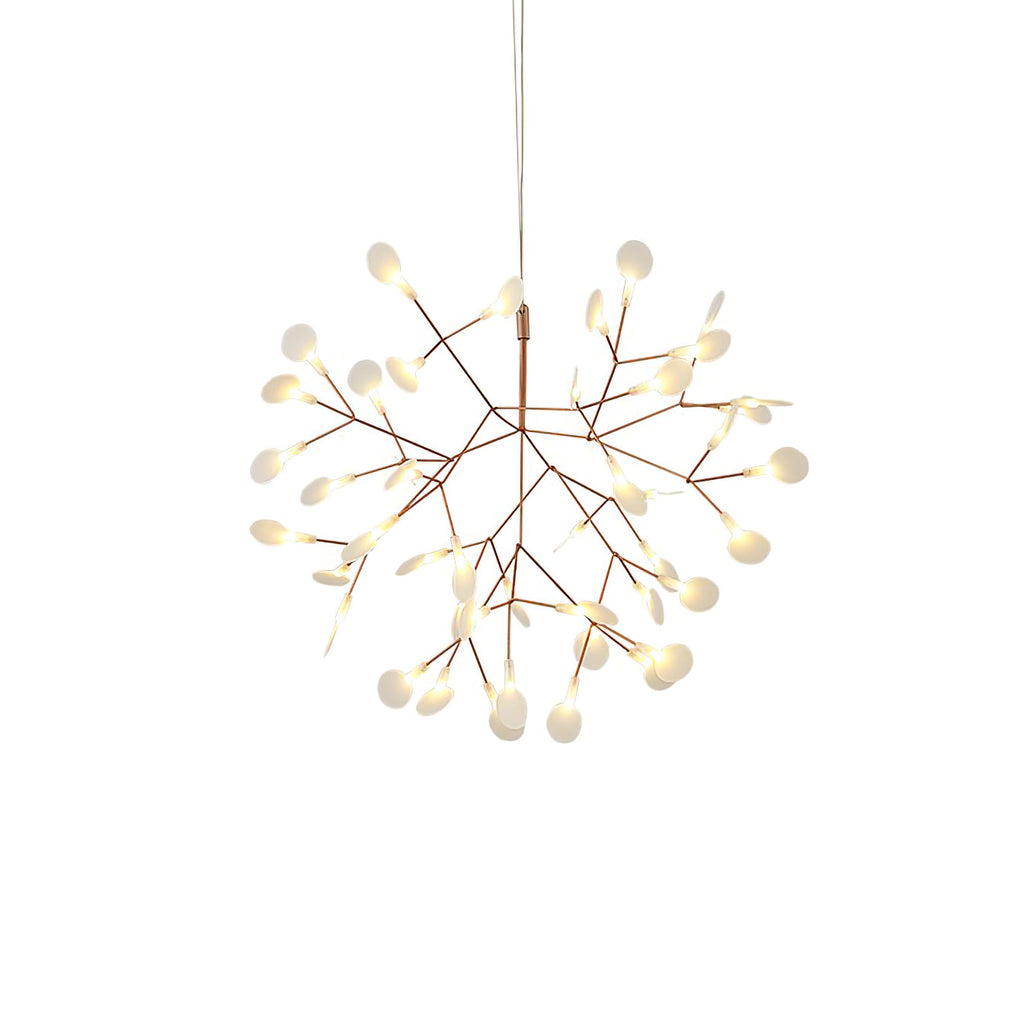 Rose Gold Firefly LED Chandelier — Repositionable Sculptural Branches