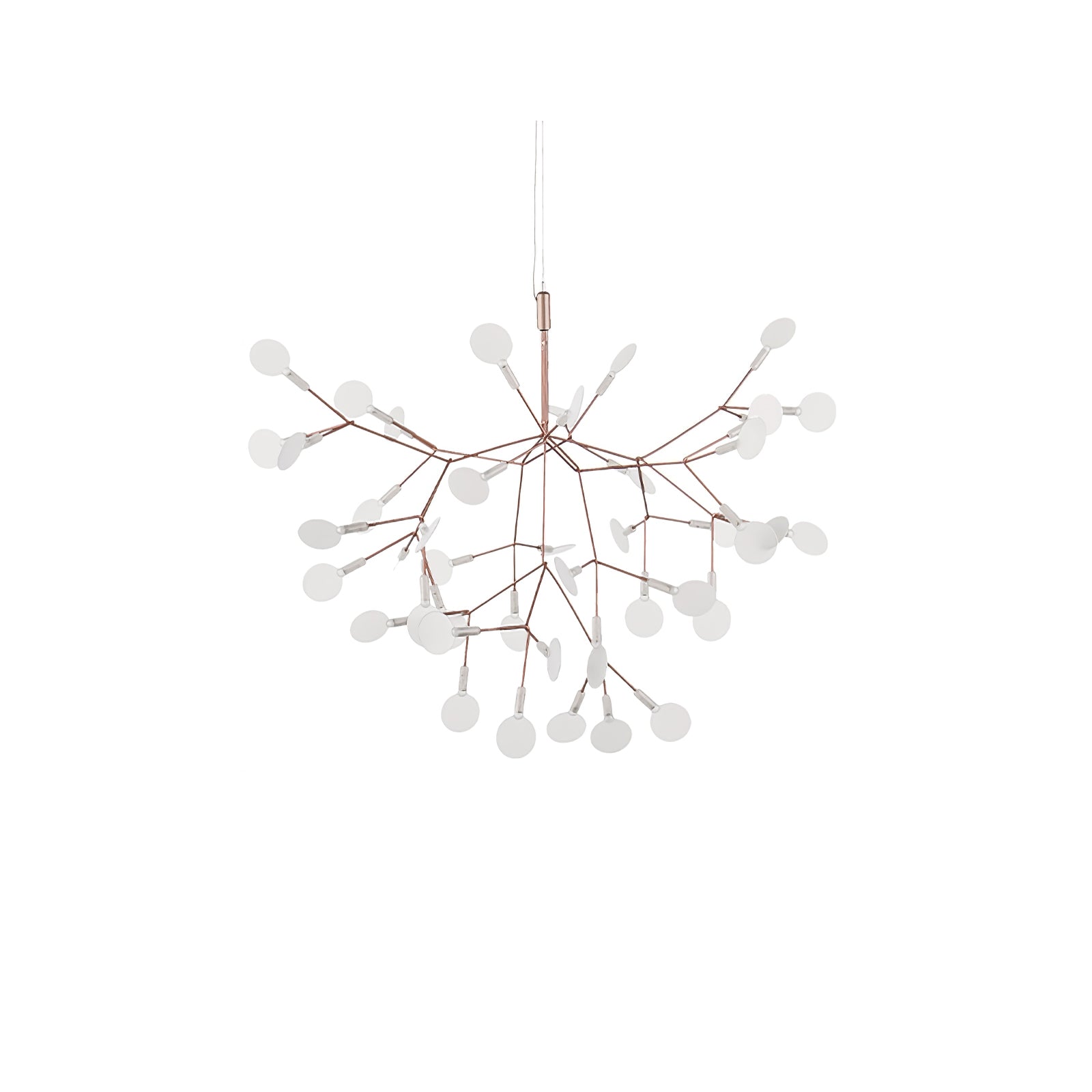 Rose Gold Firefly LED Chandelier — Repositionable Sculptural Branches