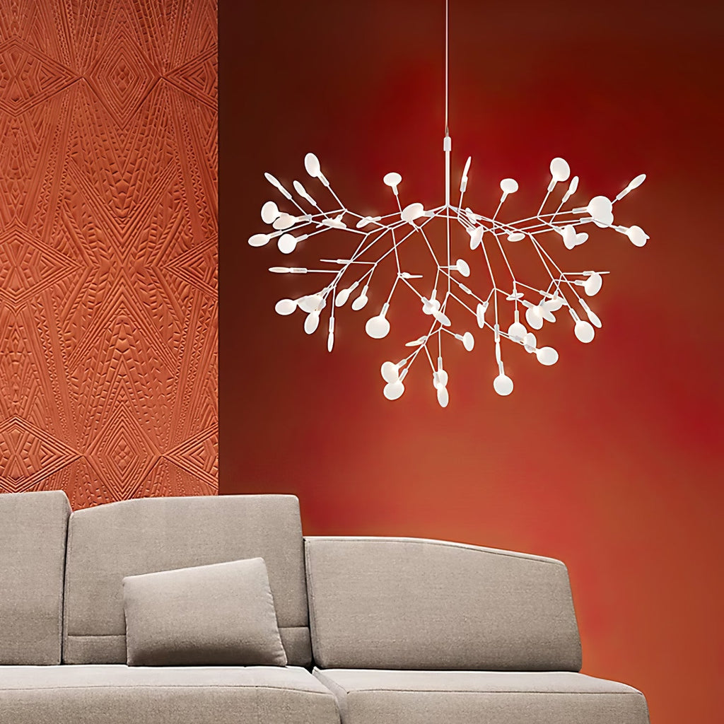 Rose Gold Firefly LED Chandelier — Repositionable Sculptural Branches