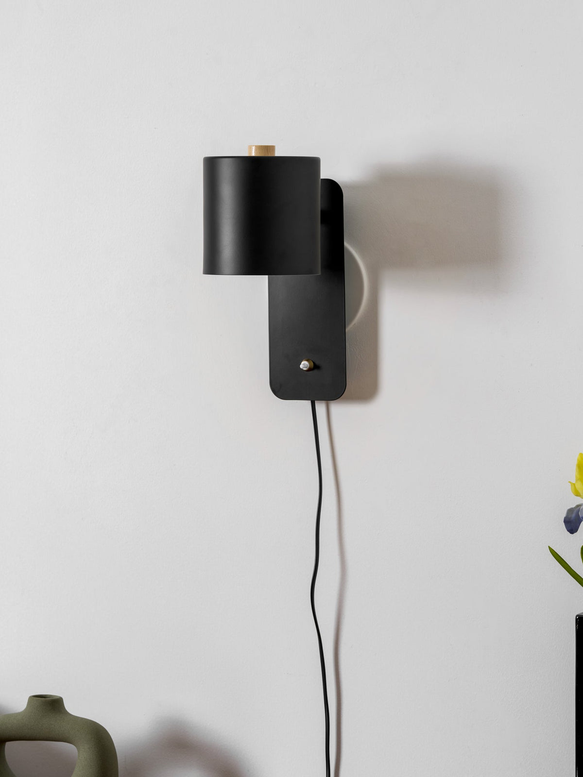 Plug In Cylinder Wall Light, Rotatable Shade