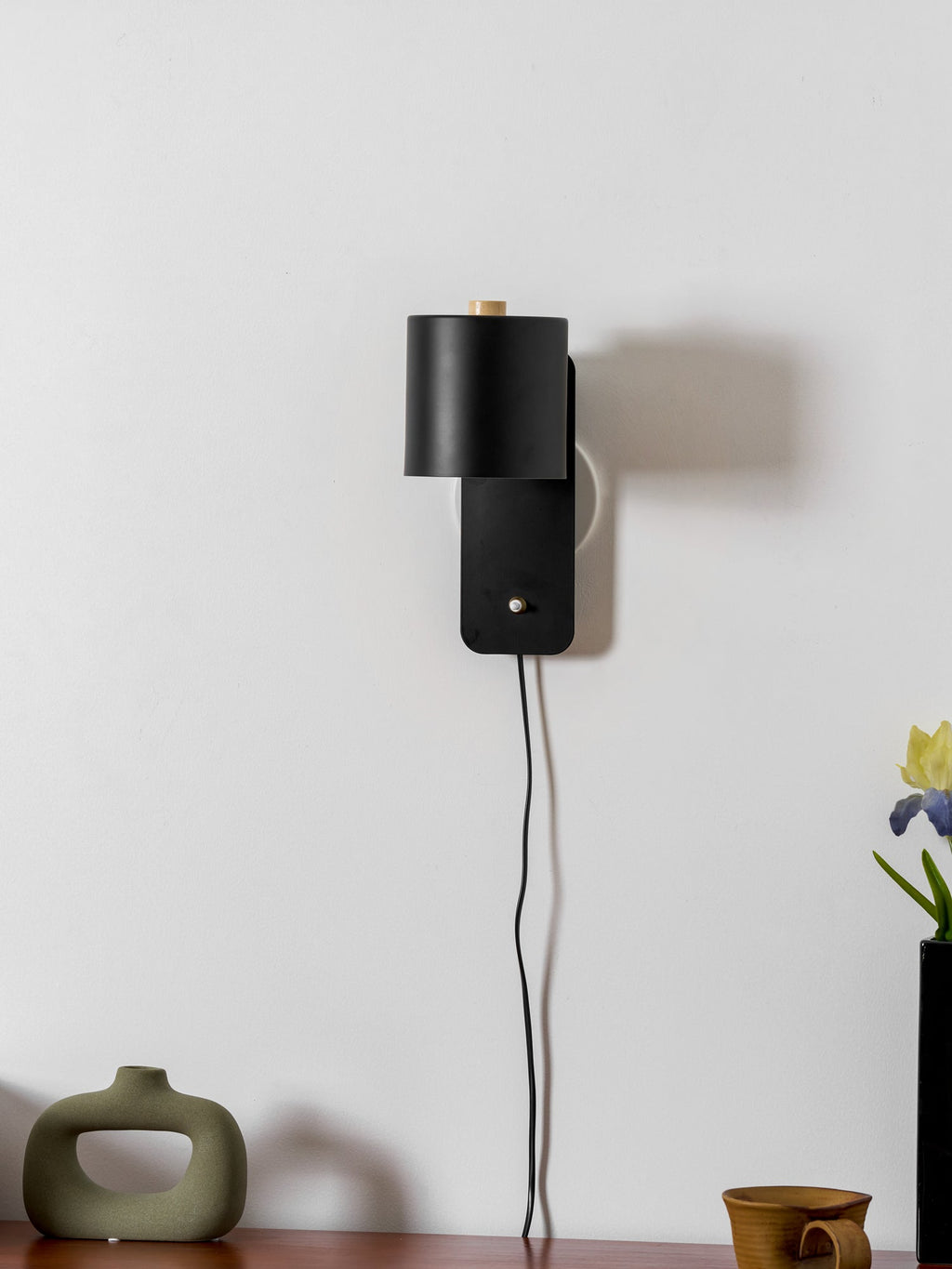 Plug In Cylinder Wall Light, Rotatable Shade