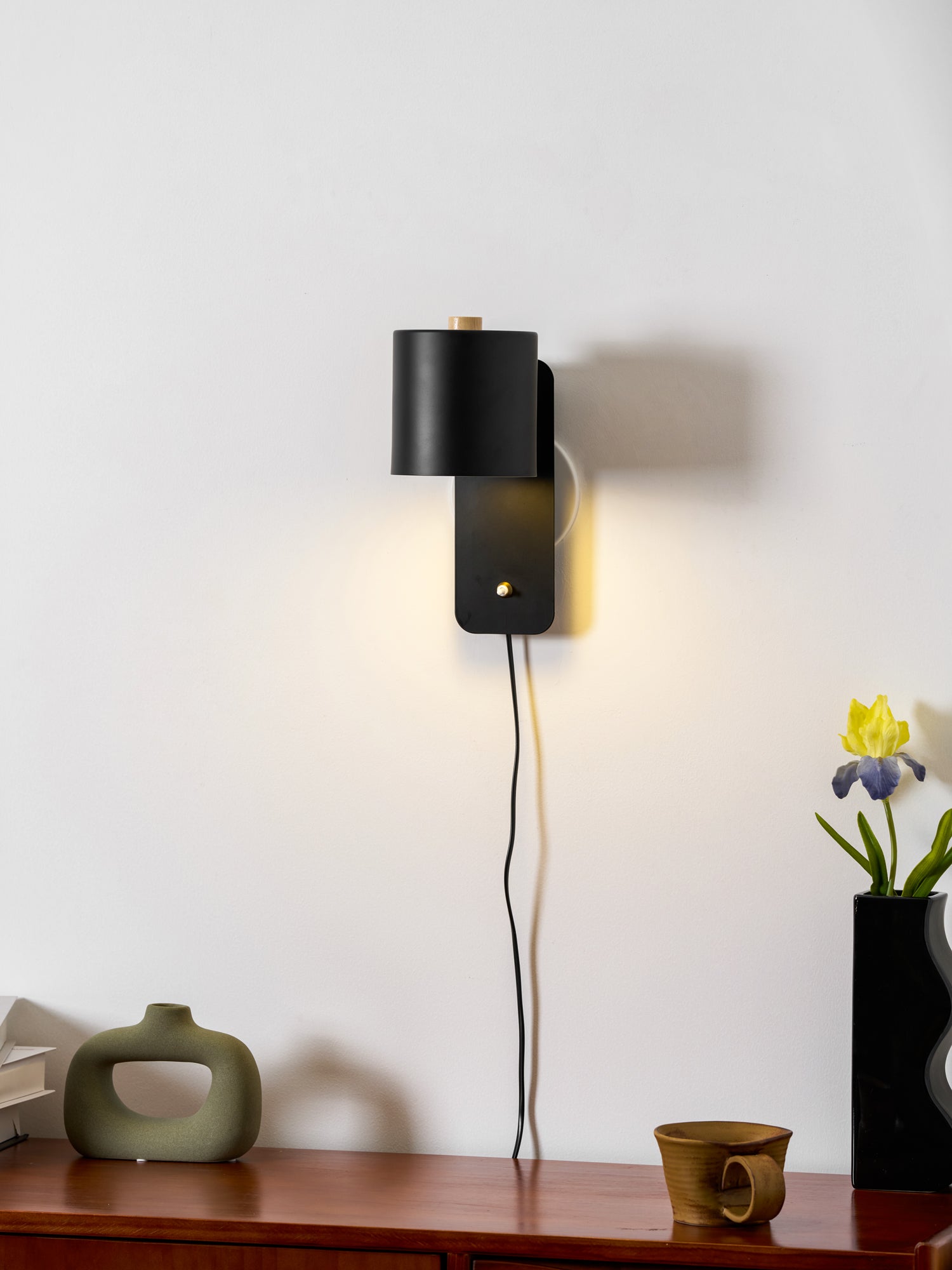 Plug In Cylinder Wall Light, Rotatable Shade