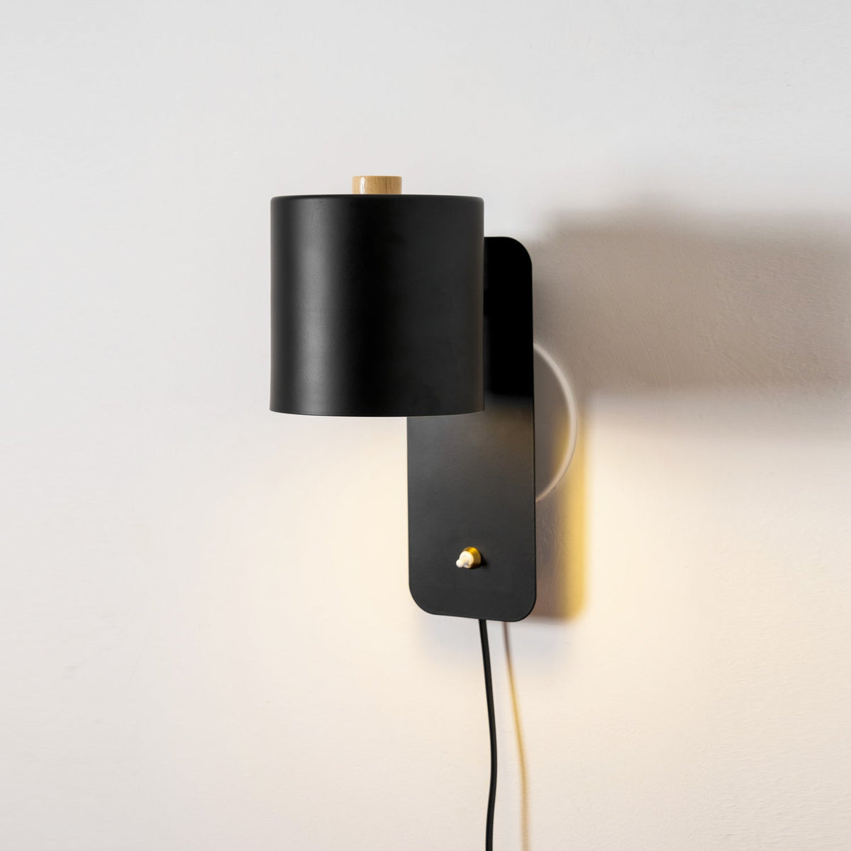 Plug In Cylinder Wall Light, Rotatable Shade