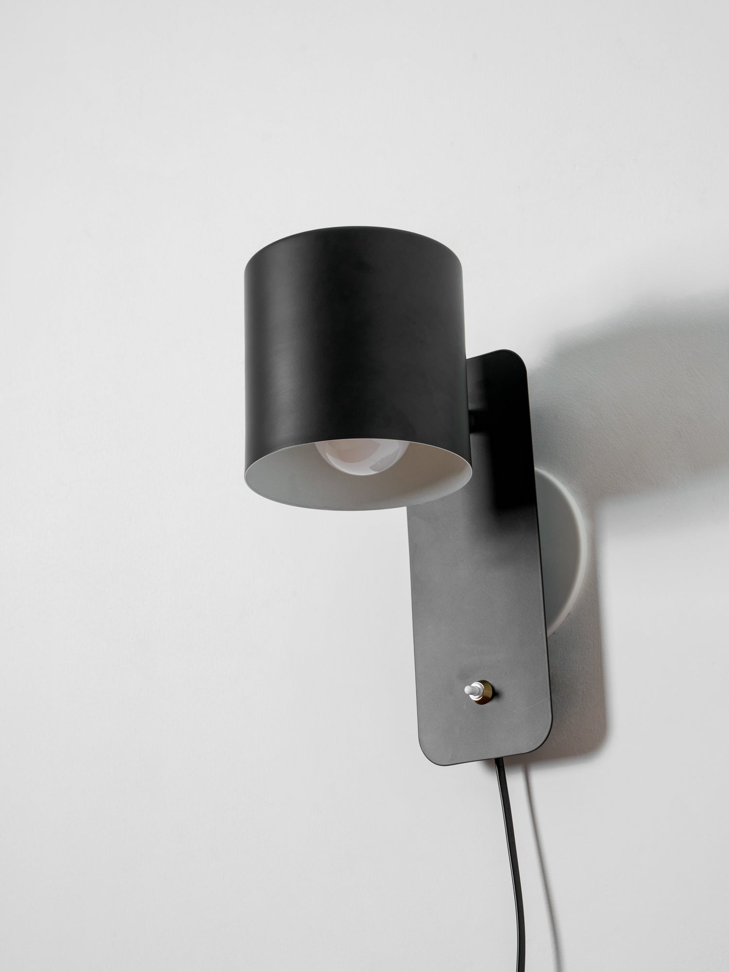 Plug In Cylinder Wall Light, Rotatable Shade