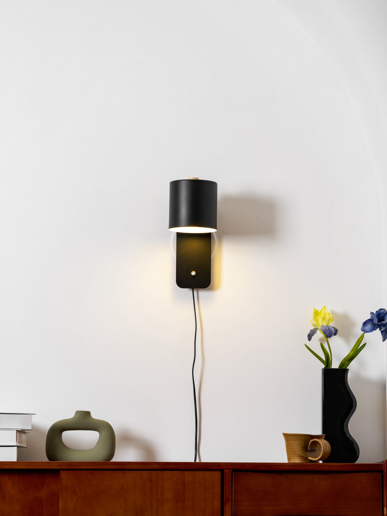 Plug In Cylinder Wall Light, Rotatable Shade