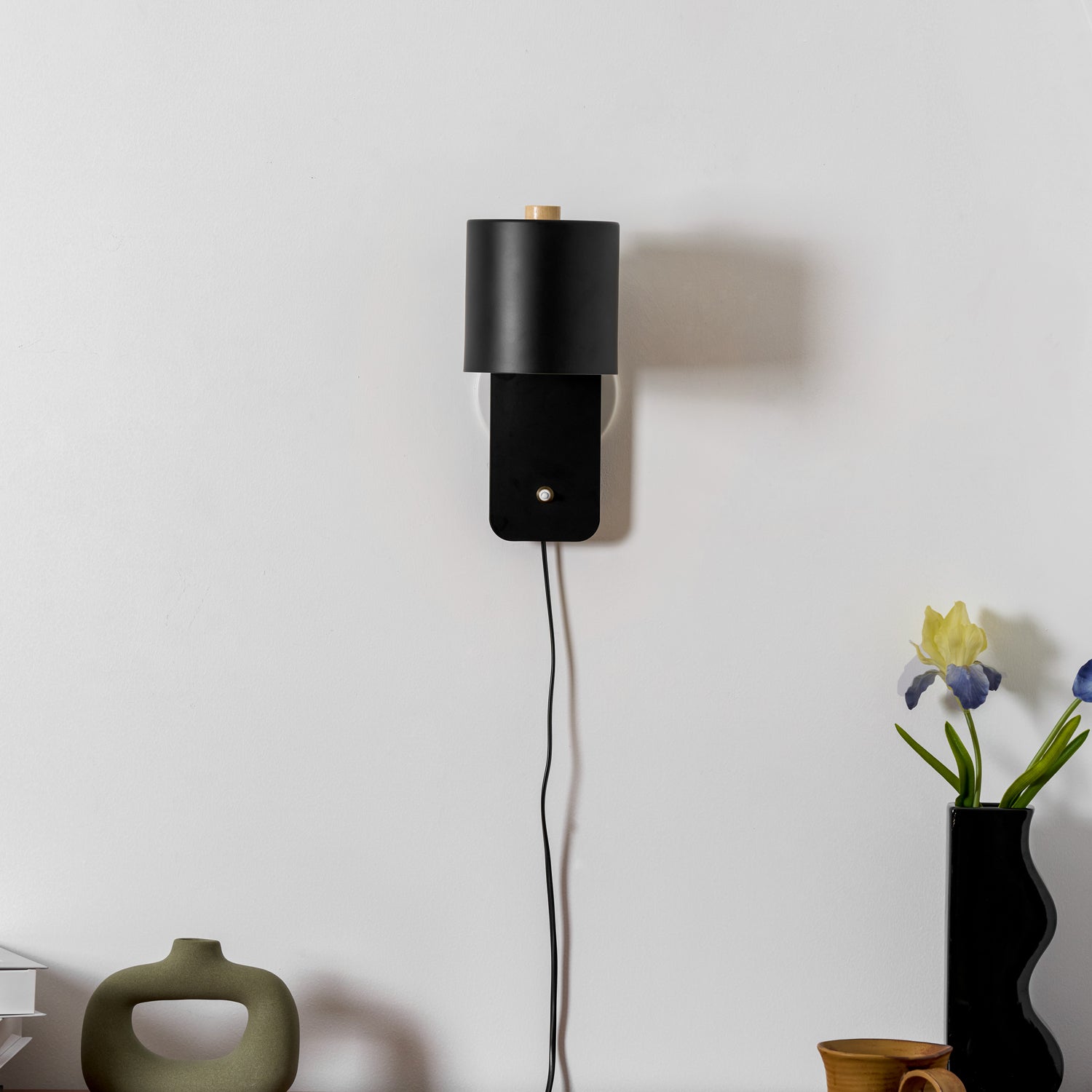 Plug In Cylinder Wall Light, Rotatable Shade