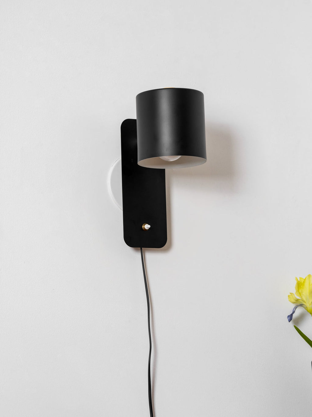 Plug In Cylinder Wall Light, Rotatable Shade