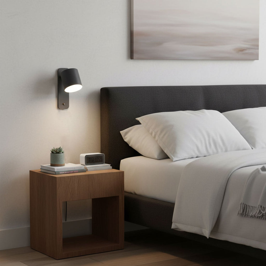VKL-1013 Candeeiro de parede cilíndrico — abajur rotativo a 350°
