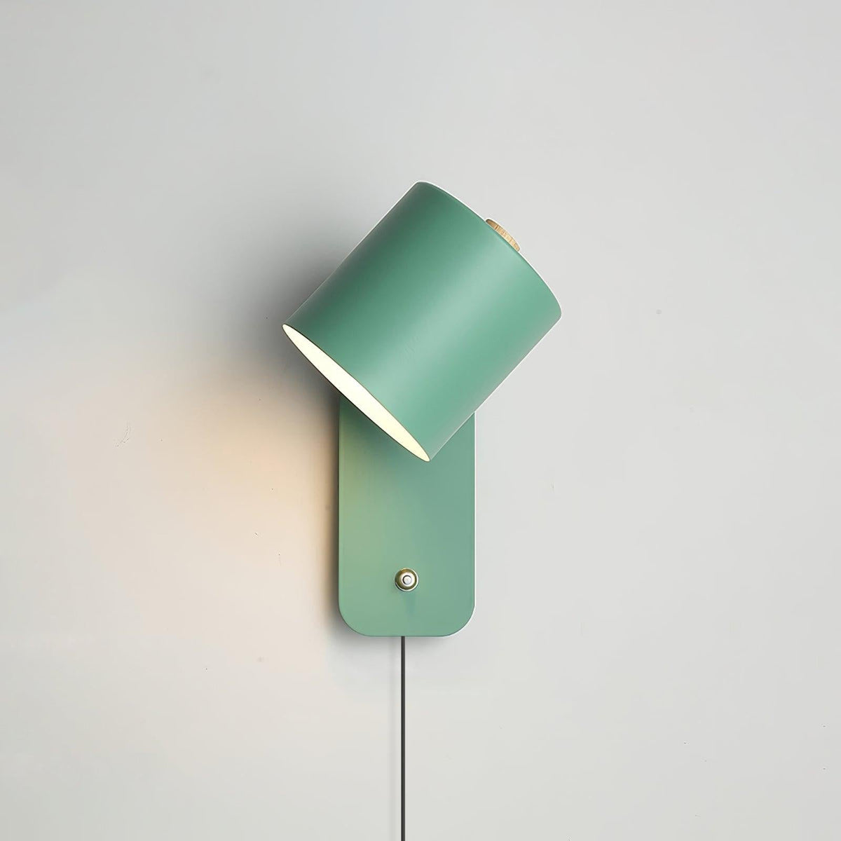 Plug In Cylinder Wall Light, Rotatable Shade