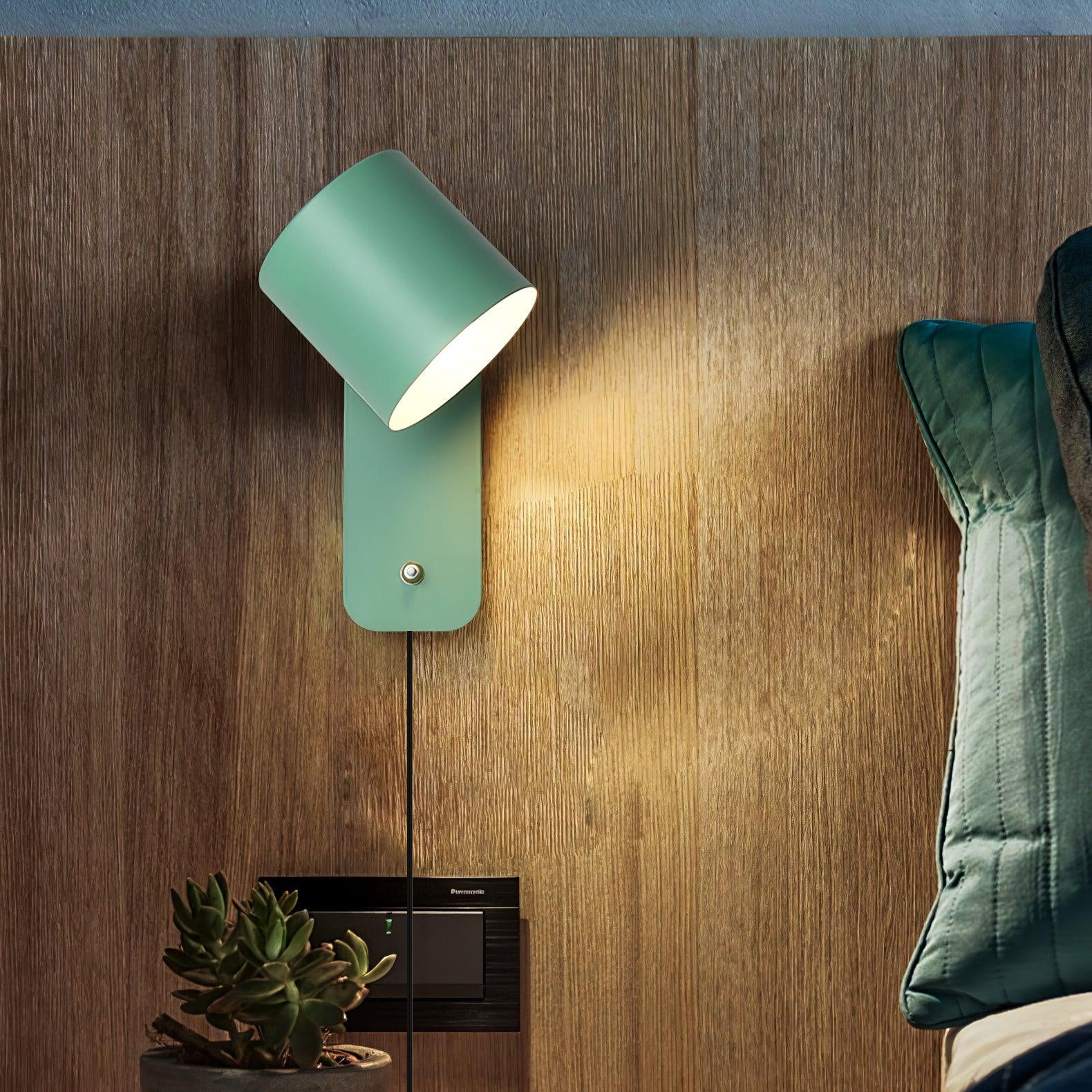 Plug In Cylinder Wall Light, Rotatable Shade