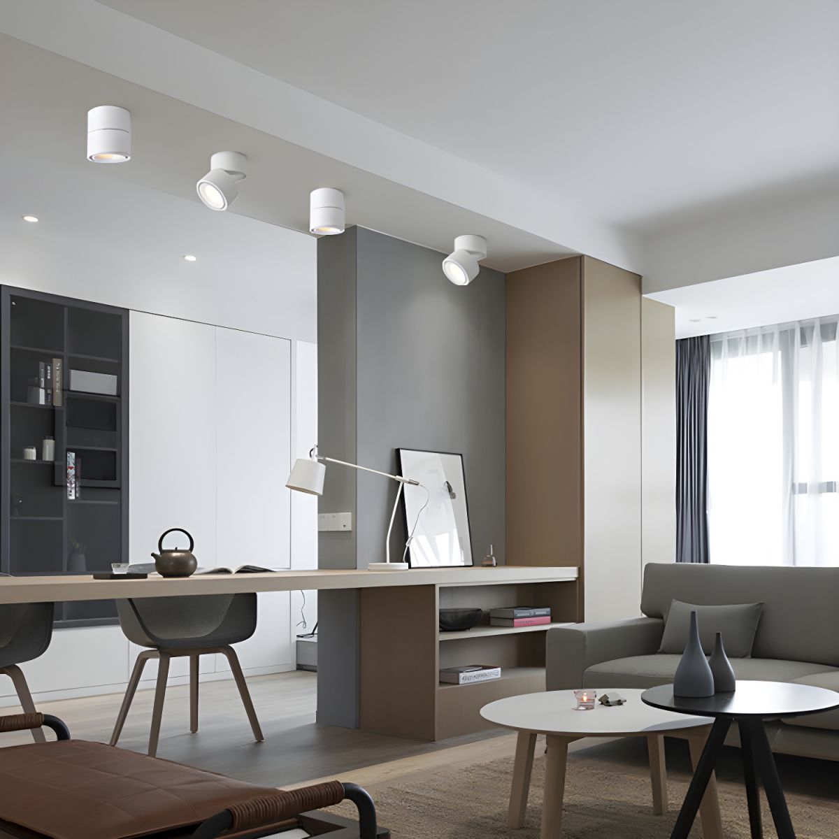 Rotatable Ceiling Spotlight — 24° Concentrated Beam, Cylindrical Design