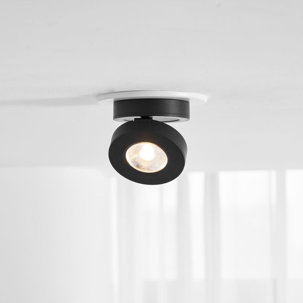 مصباح LED دائري موجه للأسفل — دوران 355°، زاوية قابلة للتعديل بمقدار 90°