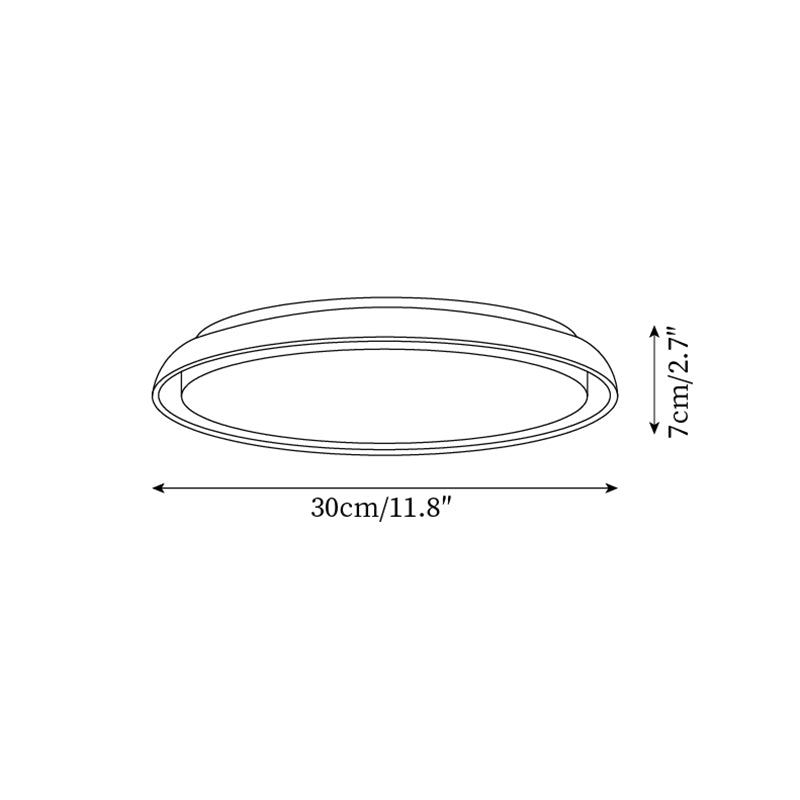 Plafoniera rotonda Halo in travertino — 24W, tre opzioni di diametro