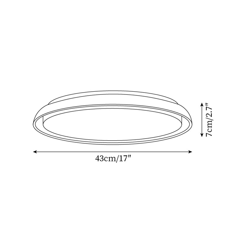 Plafoniera rotonda Halo in travertino — 24W, tre opzioni di diametro