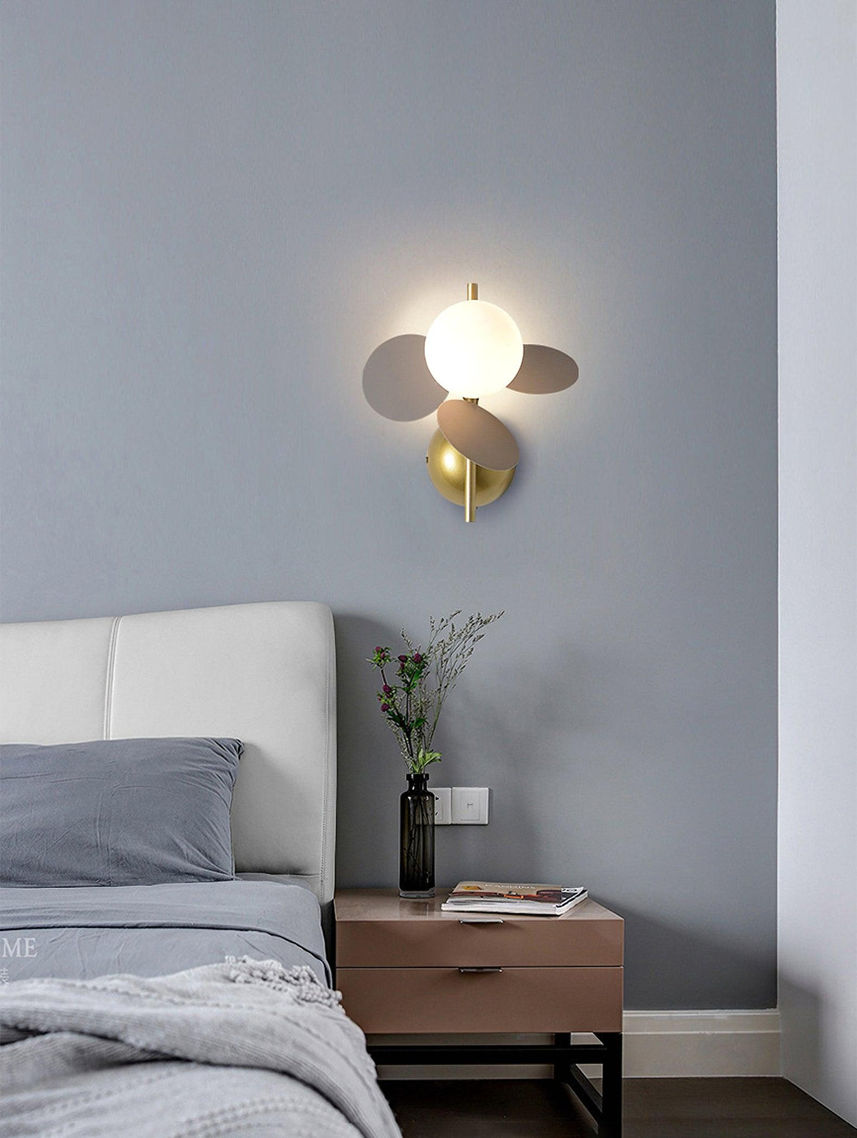 Lampada da parete rotonda dal design a macaron