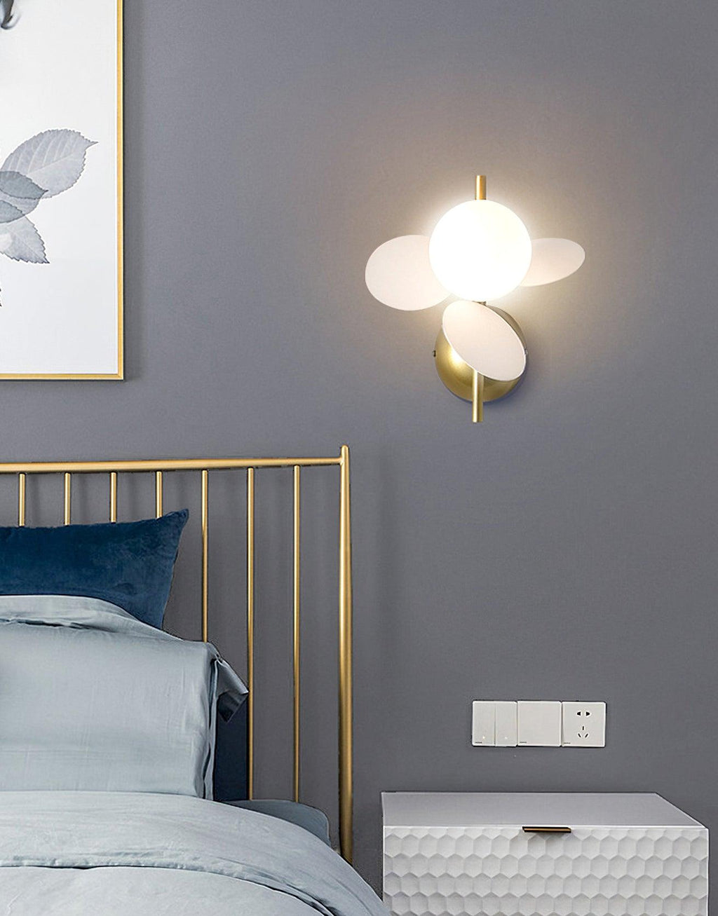 Lampada da parete rotonda dal design a macaron