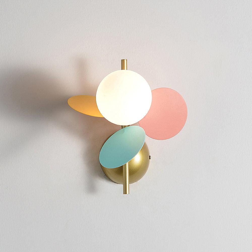 Lampada da parete rotonda dal design a macaron