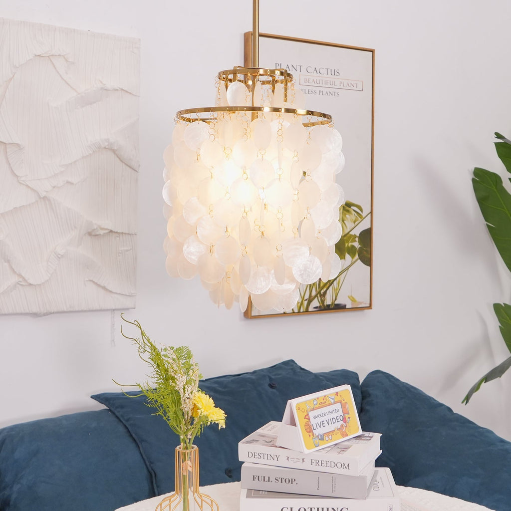 Kulatý lustr s více úrovněmi a skořepinami — design z průsvitných disků