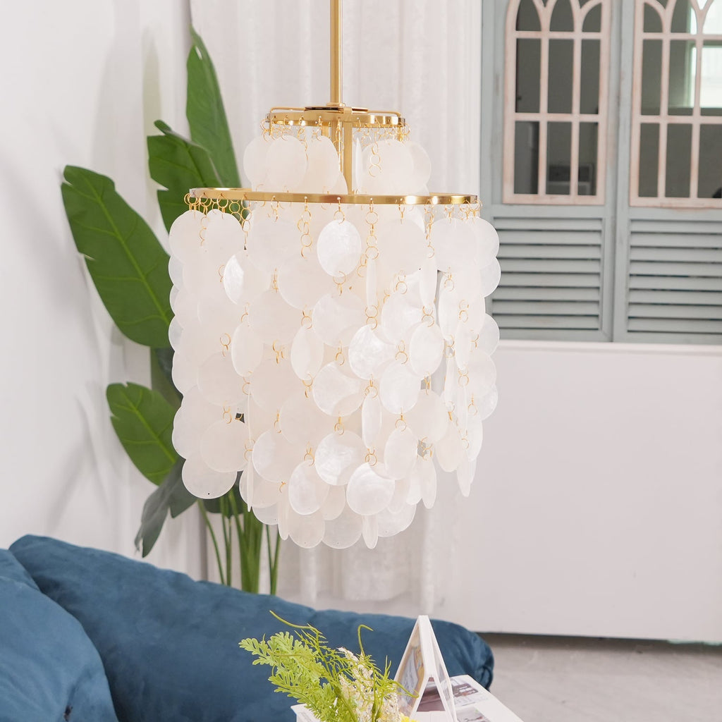 Kulatý lustr s více úrovněmi a skořepinami — design z průsvitných disků