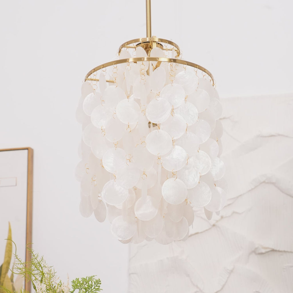 Kulatý lustr s více úrovněmi a skořepinami — design z průsvitných disků