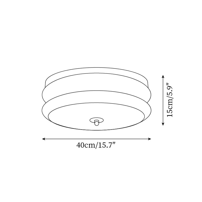 Minimalist Double-Layer Glass Disc Ceiling Light — Walnut Wood, Integrated LED